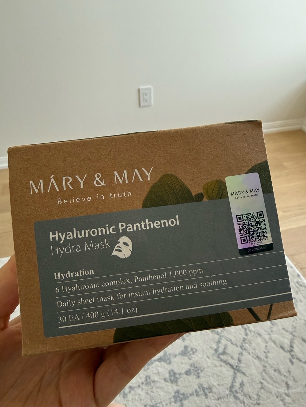 MARY & MAY Hyaluronic Panthenol Hydra Mask - NWT